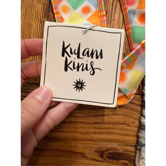 Kulani Kinis Multicolor Geometric Chase The Sun High Leg Bikini Bottom XL NWT - Picture 4 of 5